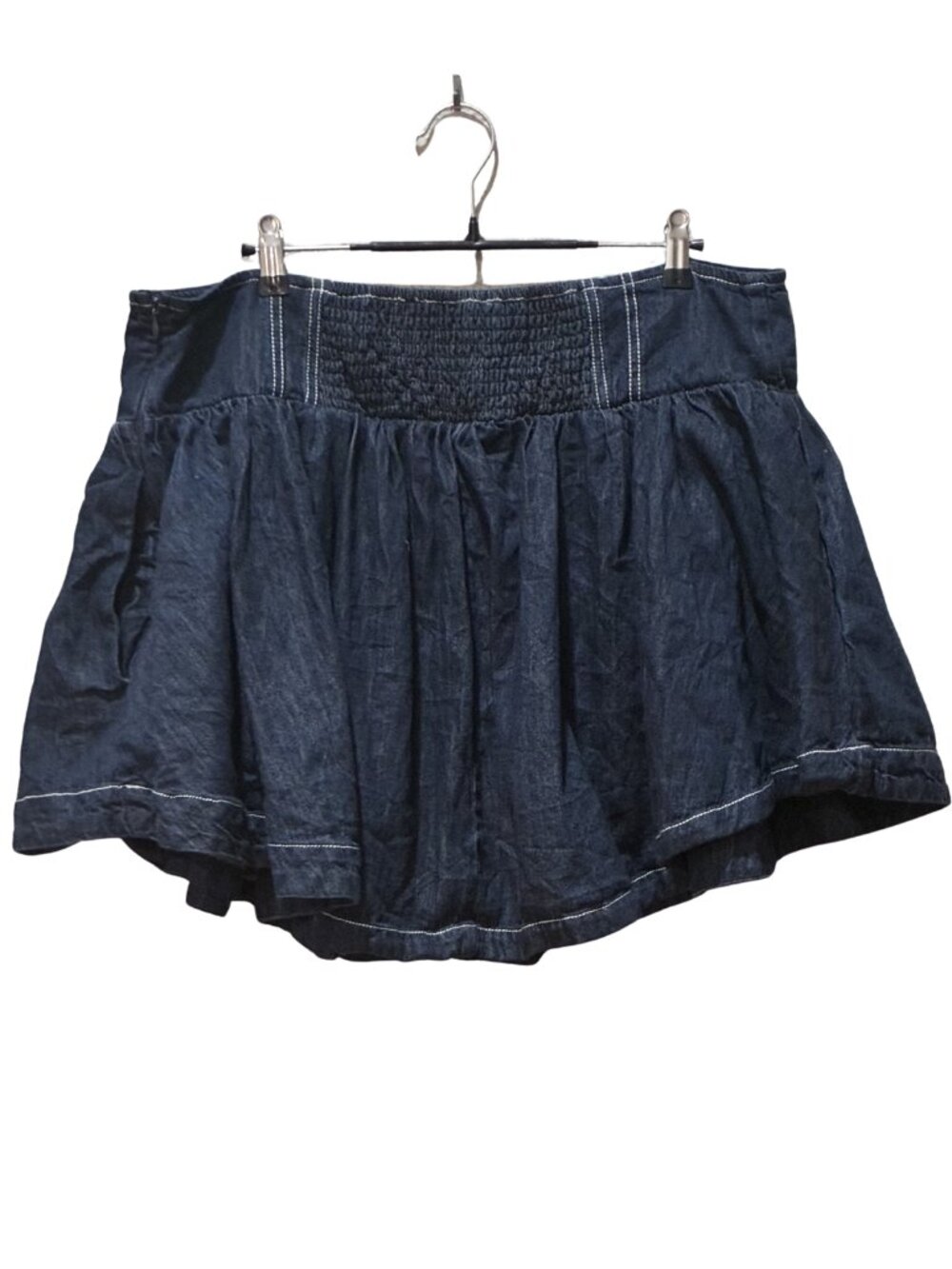 Anthropologie Pilcro Basque-Waist Denim Cotton Babydoll Coquette Mini Skirt XL - Picture 5 of 8
